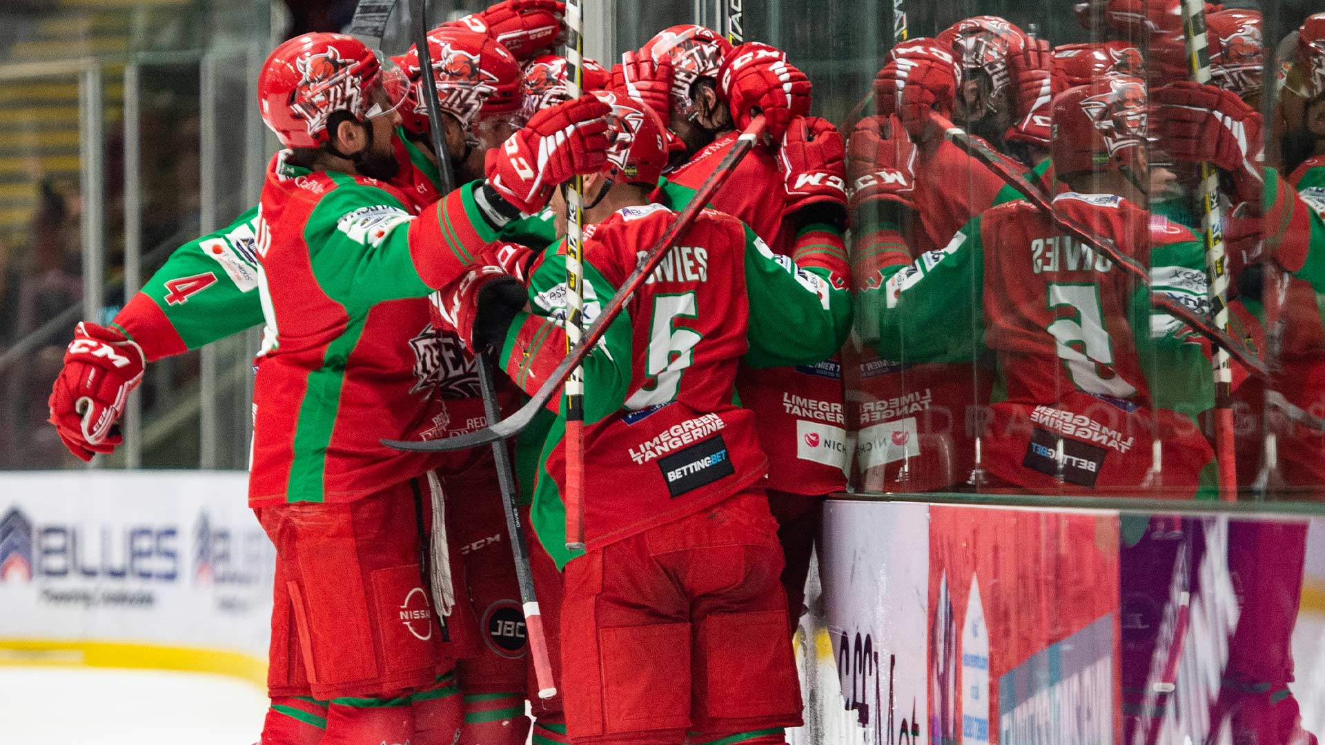 Photo 6 Team Mob Batch After Scoring Game Winner, British Ice Hockey