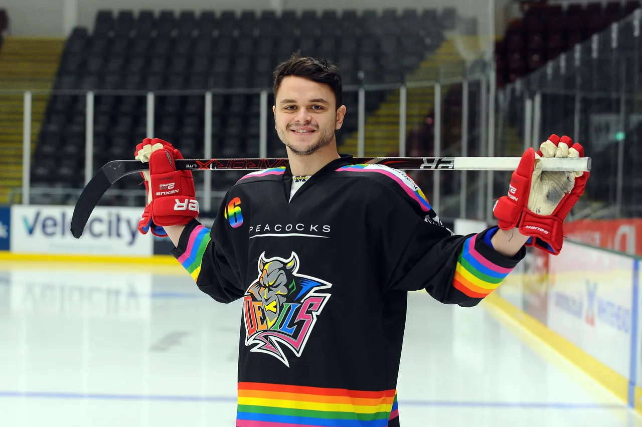 2022-23 Elite League pride-week -- Sam Duggan, Cardiff Devils (Image: Hayley Roberts)