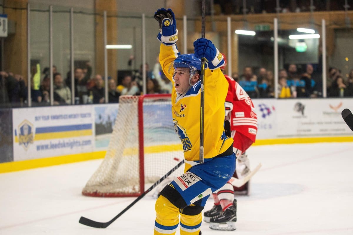 winter olympic qualifying team gb world championship training camp squad 2023 - goalscoring festival -National League | Kieran Brown, Leeds Knights (Image: James Hardisty)