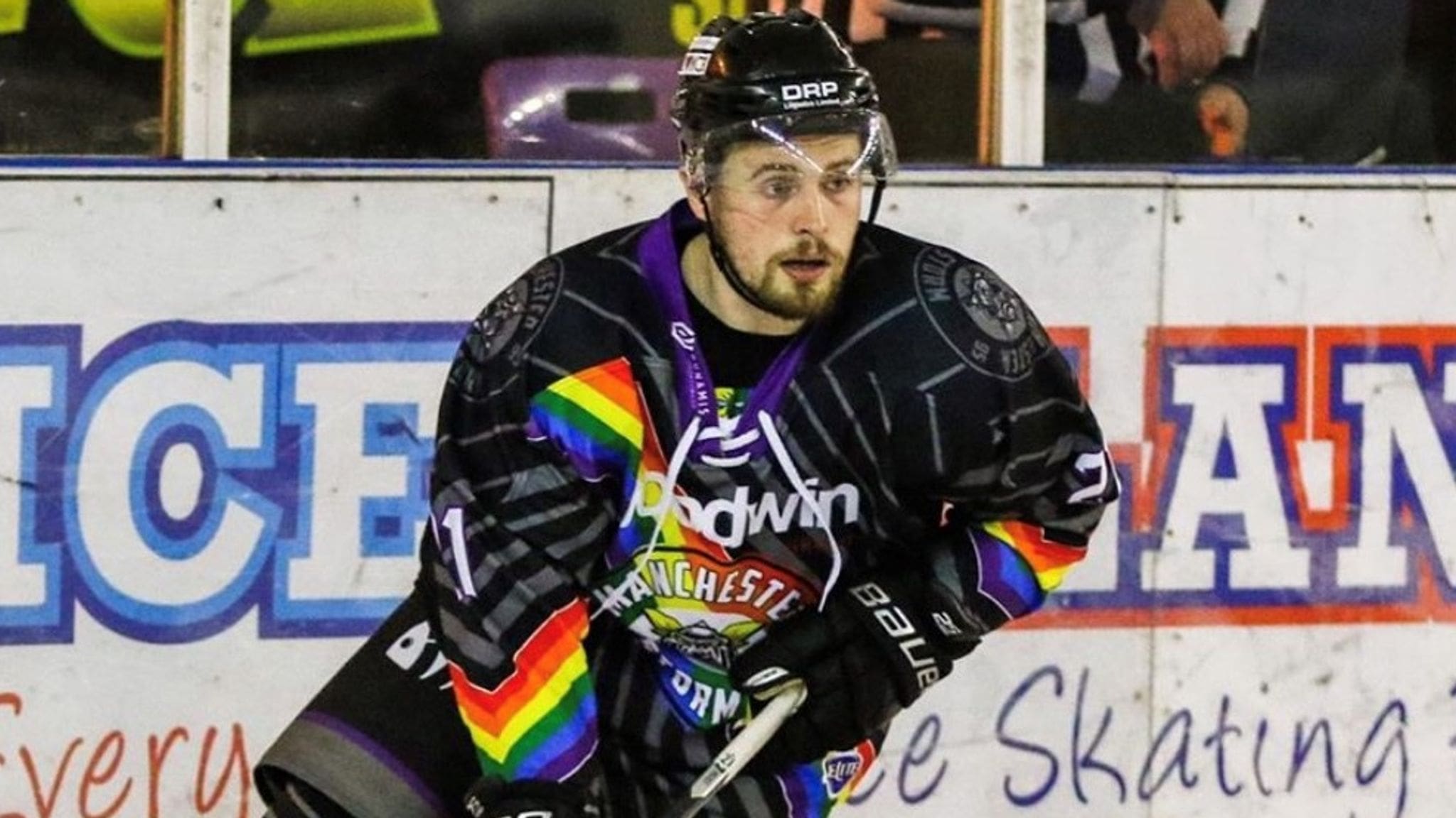 2022-23 Elite League pride week- Zach Sullivan, Manchester Storm (Image: Mark Ferriss)