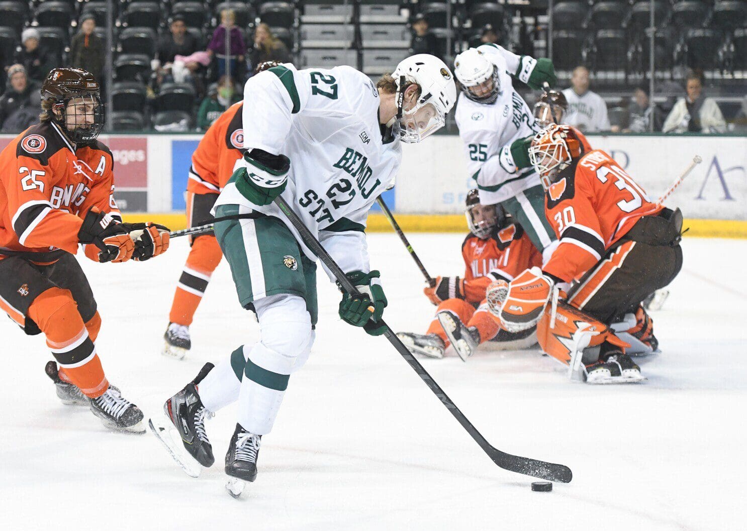 Tyler Kirkup, now of the Coventry Blaze (Image: Jillian Gandsey / Bemidji Pioneer)