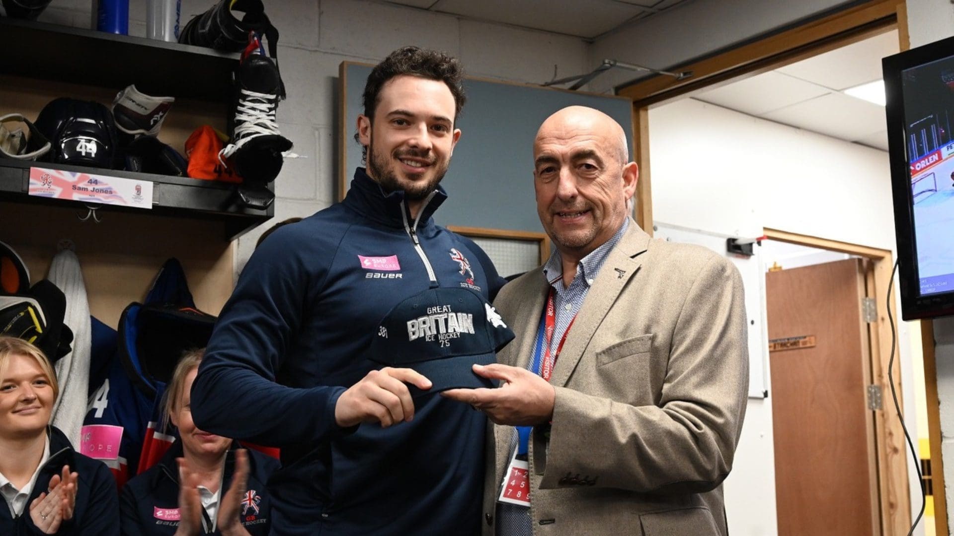 Lachowicz And French. Photo Credit Dean Woolley, British Ice Hockey