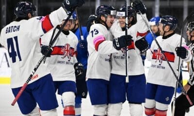 Great Britains Group Hug V Italy 2025, British Ice Hockey